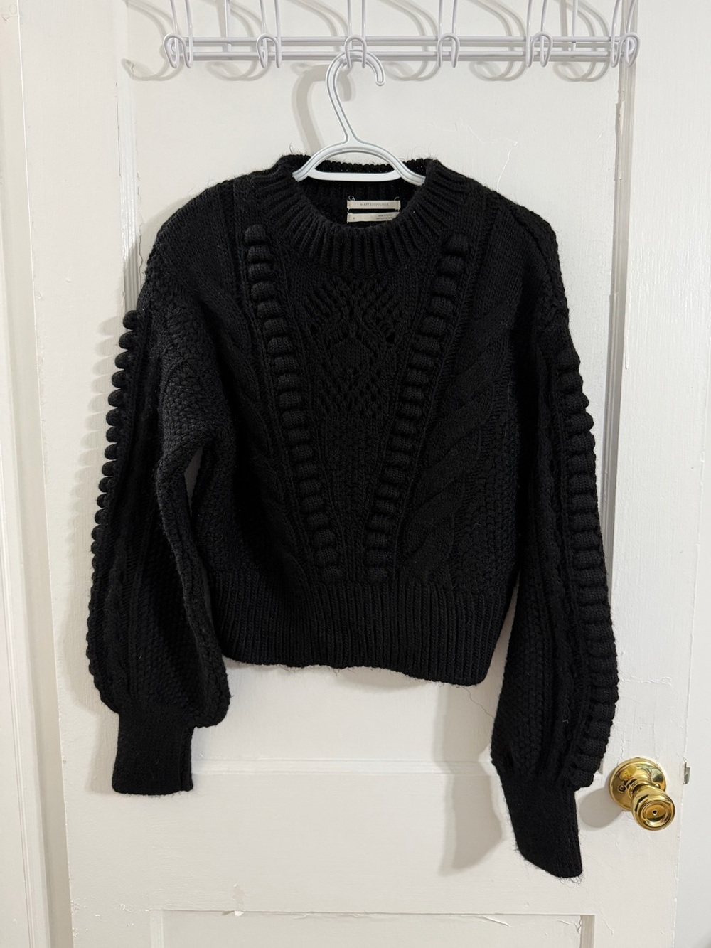 Anthropologie Cable-Knit Crew Sweater